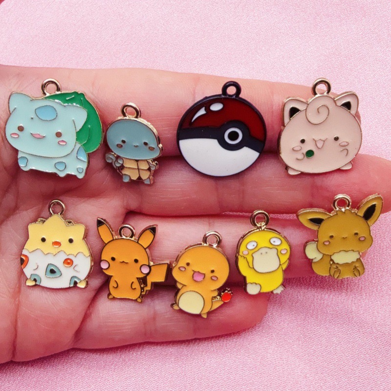Phone Accessories - 10pcs 만화 드립 오일 쥬얼리 액세서리