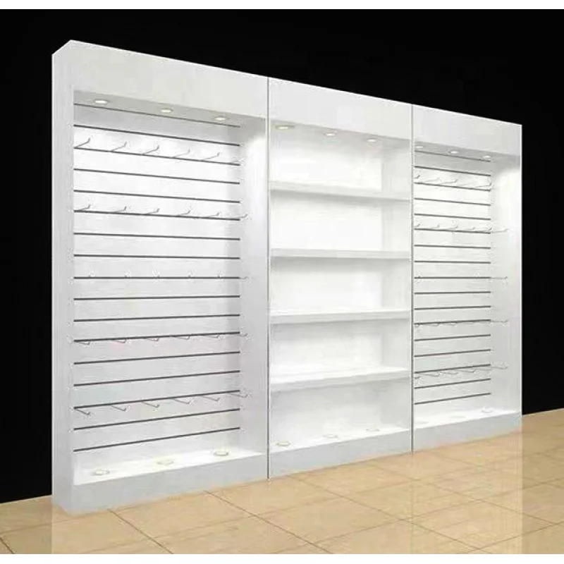 Phone Accessories Cabinet - 맞춤형, 나무 슬랫월 휴대폰 액세서리 캐비닛