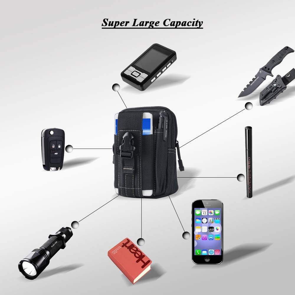 전술 몰리 벨트 파우치 군용 허리 가방 EDC 도구 주 - Phone Accessories 리뷰 및 가격