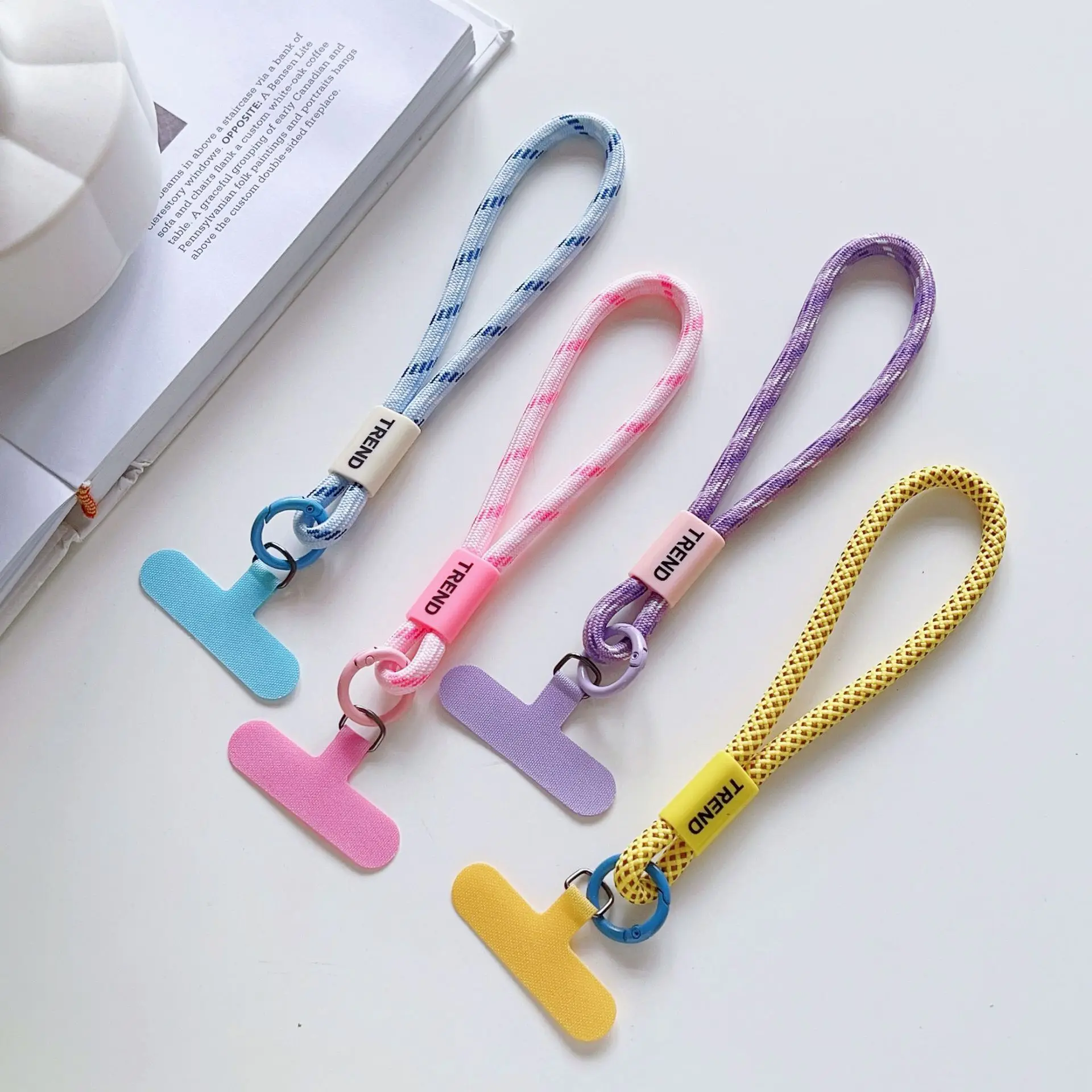 조절 가능한 폰 손목 스트랩 체인 패션 심플 캔디 컬러 - Phone Accessories Keychain 리뷰 및 가격
