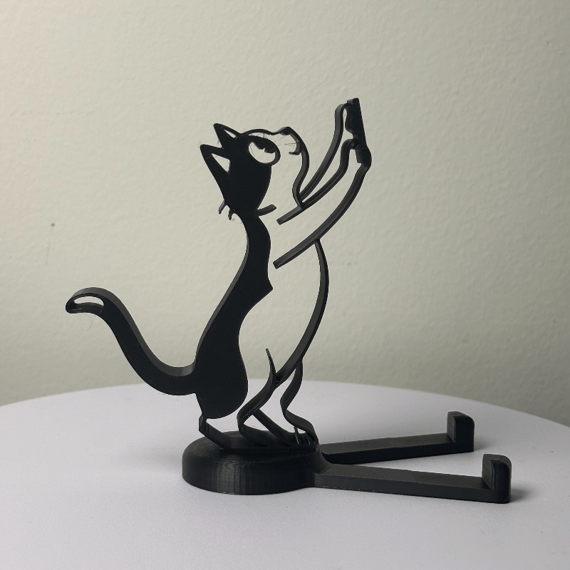 추상적인 속이 빈 라인 고양이 모양 휴대폰 거치대 미니 - Desk Phone Stand 리뷰 및 가격
