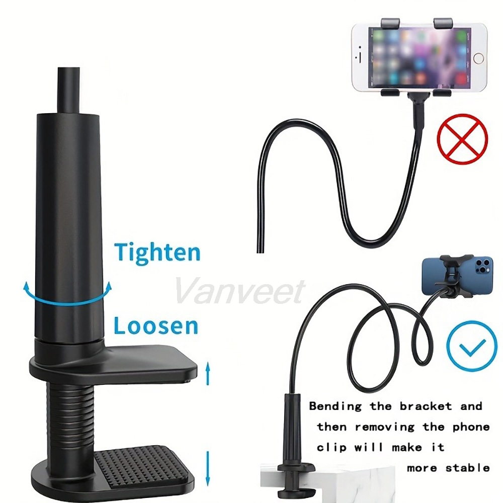 360 °   휴대폰 거치대 클립형 유연한 침대 데스크 - Desk Phone Stand 리뷰 및 가격