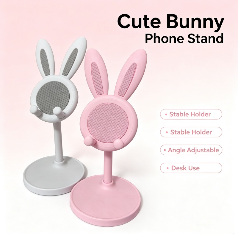 귀여운 토끼 모양 휴대폰 거치대, 조절 가능한 책상용  - Desk Phone Stand 리뷰 및 가격