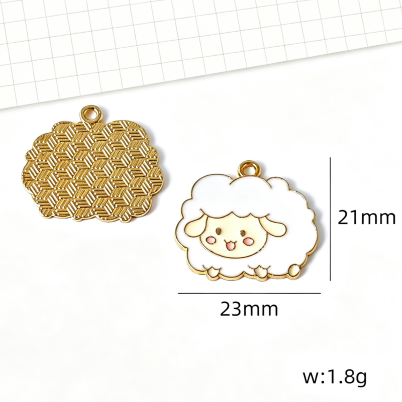 10pcs 만화 귀여운 작은 동물 양 꿀벌 펜던트 DI - Phone Accessories 리뷰 및 가격
