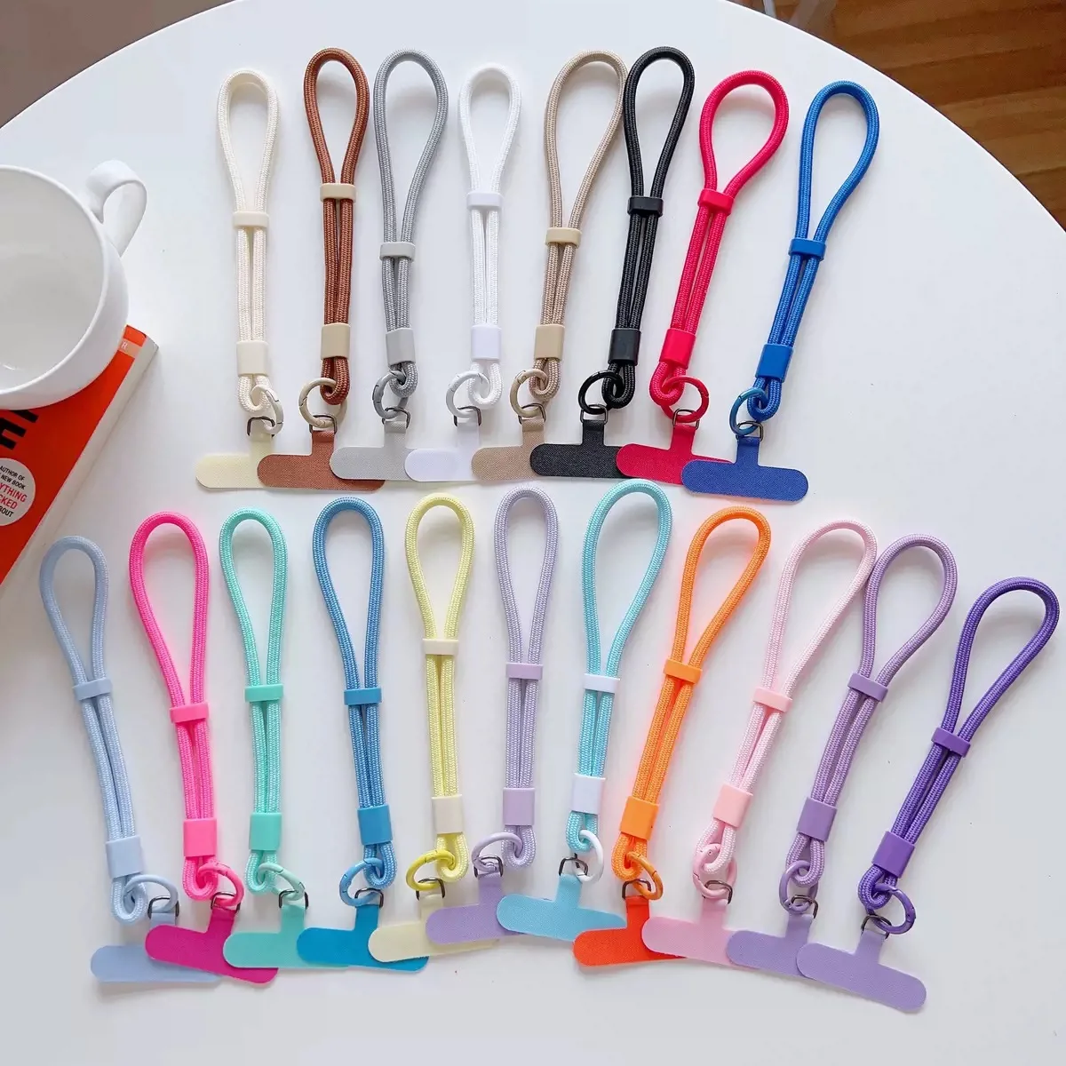 패션 캔디 컬러 휴대폰 스트랩 조절 가능한 손목 밴드  - Phone Accessories Keychain 리뷰 및 가격