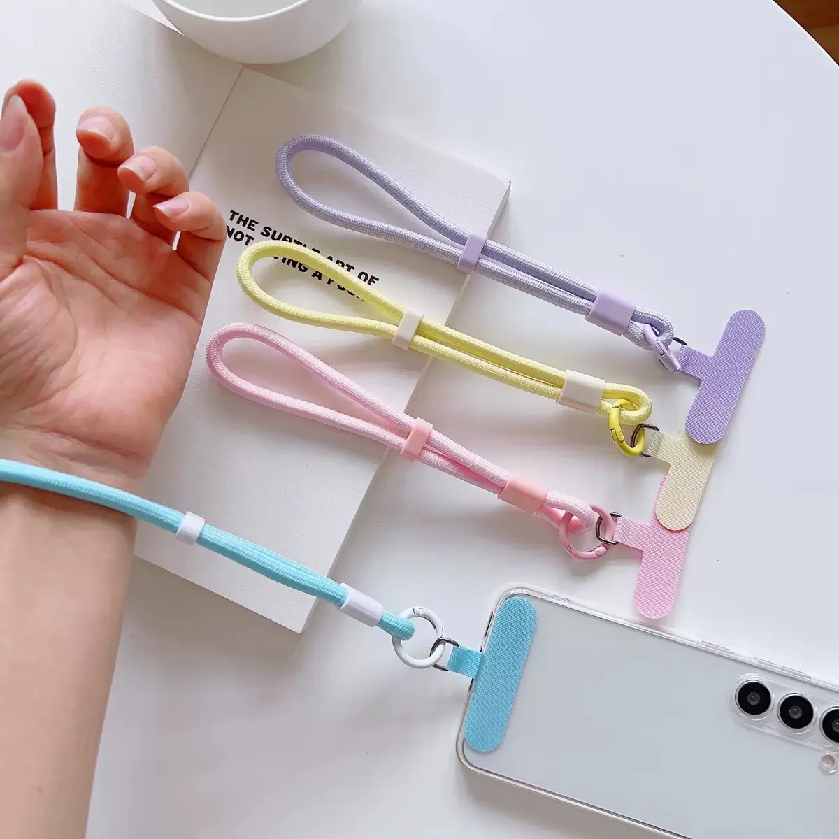 패션 캔디 컬러 휴대폰 스트랩 조절 가능한 손목 밴드  - Phone Accessories Keychain 리뷰 및 가격