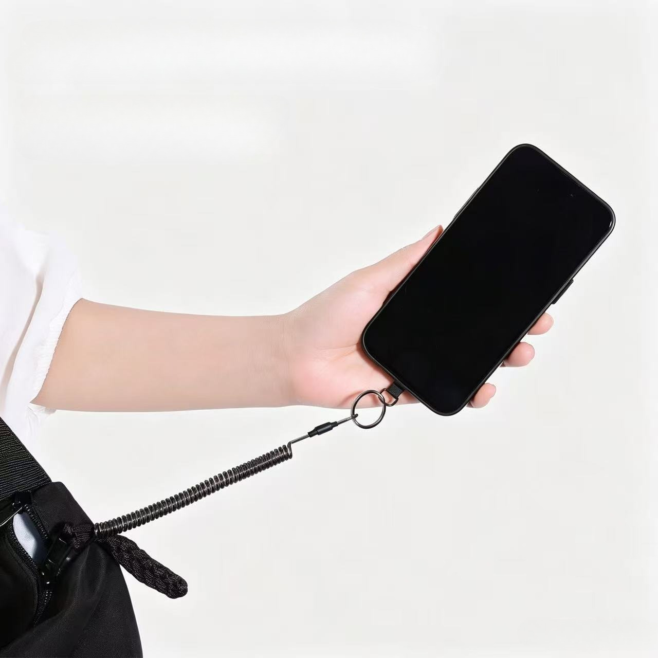 분실 방지 플렉시블 폰 스트랩, 스프링식 안전 라인 손 - Phone Accessories Keychain 리뷰 및 가격